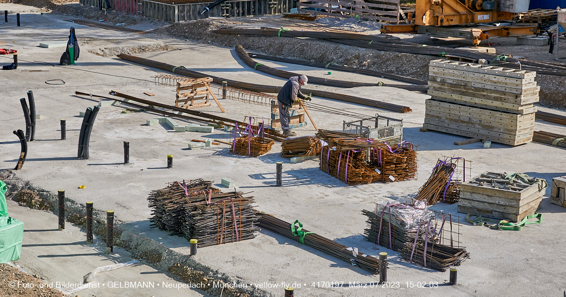 07.03.2023 - Baustelle an der Quiddestraße Haus für Kinder in Neuperlach